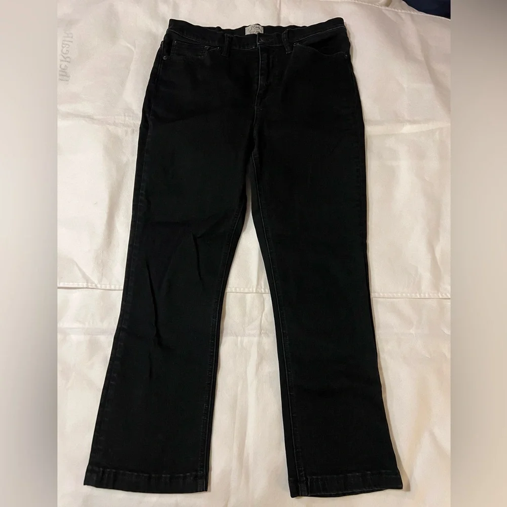 J. Crew Black Ankle-Cropped Jeans